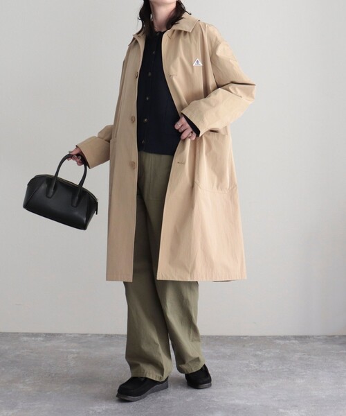 GEVACO（ゲバコ）の「【GEVACO/ゲバコ】ウェザーステンカラーコート（ステンカラーコート・レディース・サックスブルー/カーキ/ベージュ・38/36）」の18枚目の写真