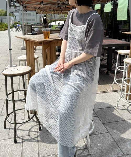 CLEA(クレア)の「レイヤードチュールシアーカバーキャミワンピース(ワンピース・レディース・ホワイト・FREE)」の22枚目の写真