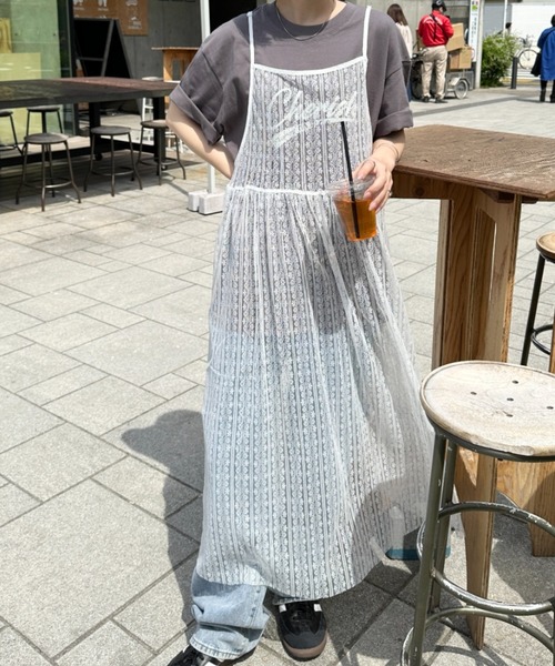 CLEA(クレア)の「レイヤードチュールシアーカバーキャミワンピース(ワンピース・レディース・ホワイト・FREE)」の20枚目の写真