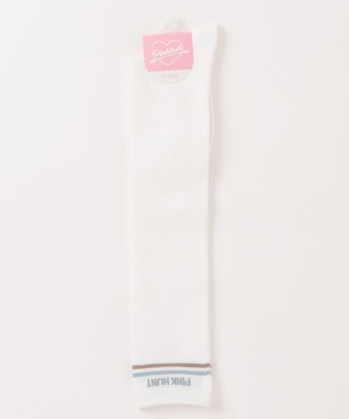 PINKHUNT（ピンクハント）の「PINKHUNT 2ライン ニーハイソックス 9124（ソックス/靴下・キッズ・ブラック/ホワイト・21-24cm/17-20）」の2枚目の写真