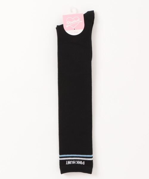 PINKHUNT（ピンクハント）の「PINKHUNT 2ライン ニーハイソックス 9124（ソックス/靴下・キッズ・ブラック/ホワイト・21-24cm/17-20）」の3枚目の写真