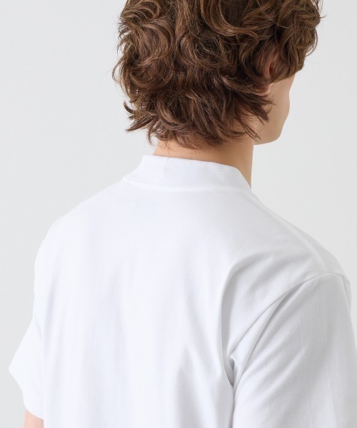 ジャケットTシャツ ホワイト BODY WILD/ボディワイルド Tシャツ ジャケット対応 後ろ襟高め