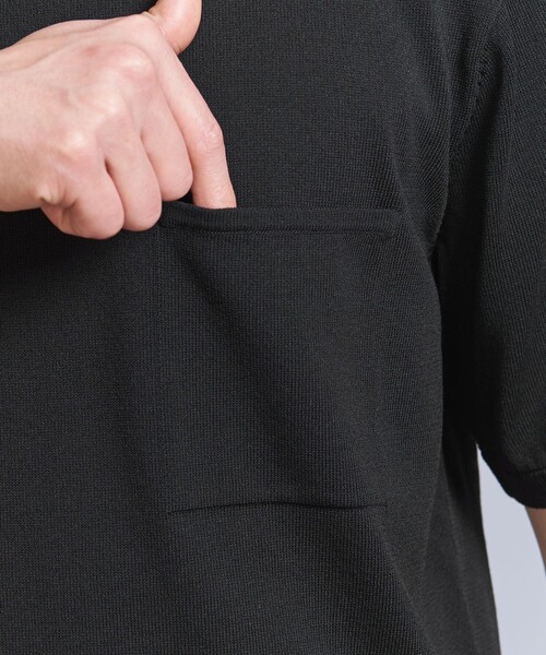 BEAUTY&YOUTH UNITED ARROWS（ビューティーアンドユースユナイテッドアローズ）の「【WEB限定 WARDROBE SMART】マシーンウォッシュ 1ポケット ニット Tシャツ【抗菌・防臭】（Tシャツ/カットソー・メンズ・ホワイト/ダークグレー/ブラック・S/M/L/XL）」の20枚目の写真
