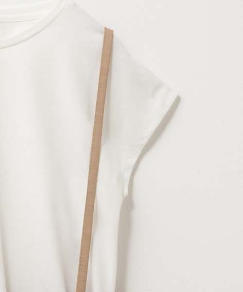 NAVY(ネイビー)の「NAVY杢調麻ライク2WAYサロペット+インナーTシャツSET アンサブル(サロペット/オーバーオール・レディース・ブラック/ベージュ/ブラウン・S/M/L/XL)」の14枚目の写真
