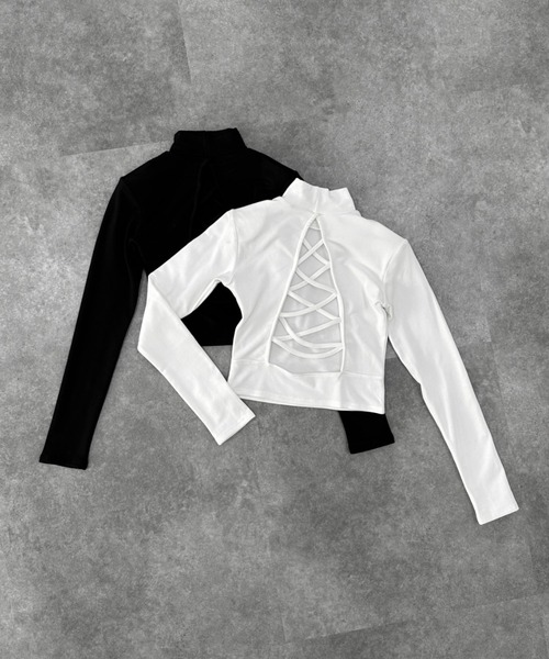 USthespace between バッククロス カットソー vkei V系 USthespace between バッククロス カットソー vkei V系 T-SHIRTS