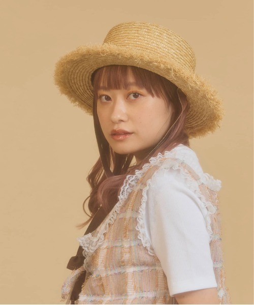 kaorinomori（カオリノモリ）の「kaorinomori エピハット / カオリノモリ（ハット・レディース・ピンク/ブラウン・M/57.5cm）」の4枚目の写真