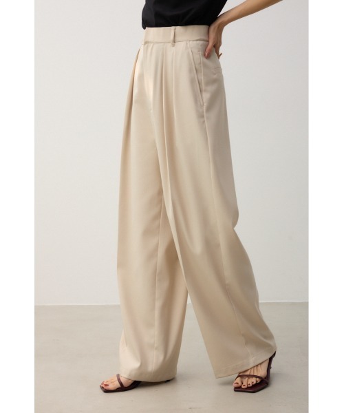 crie conforto（クリーコンフォルト）の「2タックワイドパンツ（スラックス・レディース・ブラック/ベージュ・SMALL/MEDIUM）」の18枚目の写真