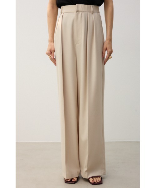 crie conforto（クリーコンフォルト）の「2タックワイドパンツ（スラックス・レディース・ブラック/ベージュ・SMALL/MEDIUM）」の21枚目の写真