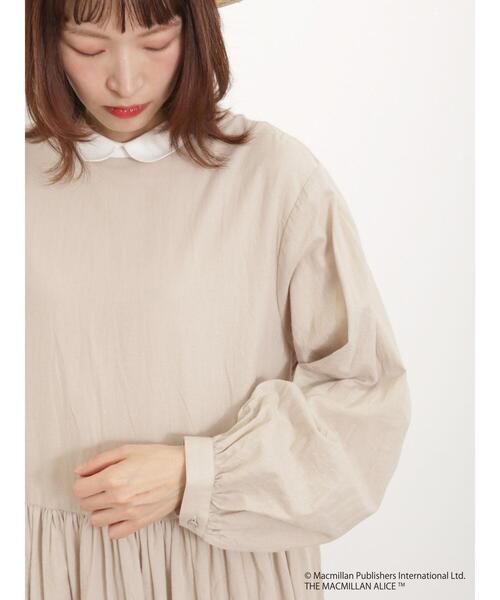 Samansa Mos2（サマンサ モスモス）の「【Alice×SamansaMos2】綿麻クレリックワンピース（ワンピース・レディース・ベージュ/ブルー・F）」の20枚目の写真