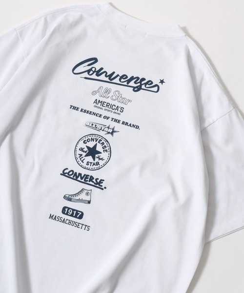 CONVERSE（コンバース）の「CONVERSE/コンバース COOLMAX フロントワンポイント バックプリント 半袖Tシャツ レディース メンズ（Tシャツ/カットソー・レディース・スミクロ/ブルー系その他/ホワイト系その他/ホワイト/オレンジ/ベージュ/ブラック/ホワイト系その他2・M/LL/L）」の2枚目の写真