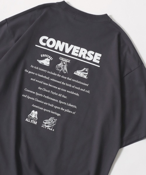 CONVERSE（コンバース）の「CONVERSE/コンバース COOLMAX フロントワンポイント バックプリント 半袖Tシャツ レディース メンズ（Tシャツ/カットソー・レディース・スミクロ/ブルー系その他/ホワイト系その他/ホワイト/オレンジ/ベージュ/ブラック/ホワイト系その他2・M/LL/L）」の5枚目の写真