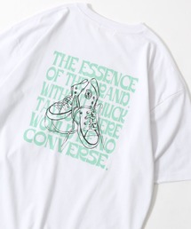 CONVERSE/コンバース COOLMAX フロントワンポイント バックプリント 半袖Tシャツ レディース メンズ