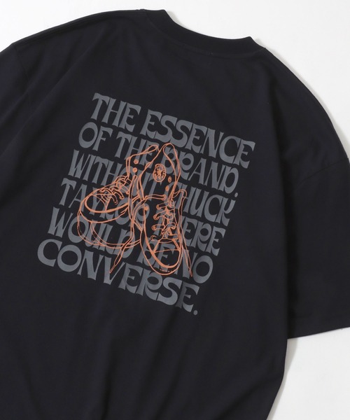 CONVERSE（コンバース）の「CONVERSE/コンバース COOLMAX フロントワンポイント バックプリント 半袖Tシャツ レディース メンズ（Tシャツ/カットソー・レディース・スミクロ/ブルー系その他/ホワイト系その他/ホワイト/オレンジ/ベージュ/ブラック/ホワイト系その他2・M/LL/L）」の4枚目の写真