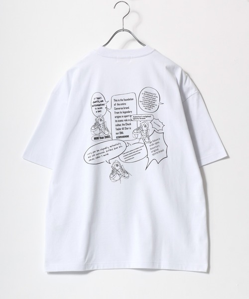 CONVERSE（コンバース）の「CONVERSE/コンバース COOLMAX フロントワンポイント バックプリント 半袖Tシャツ レディース メンズ（Tシャツ/カットソー・レディース・スミクロ/ブルー系その他/ホワイト系その他/ホワイト/オレンジ/ベージュ/ブラック/ホワイト系その他2・M/LL/L）」の10枚目の写真