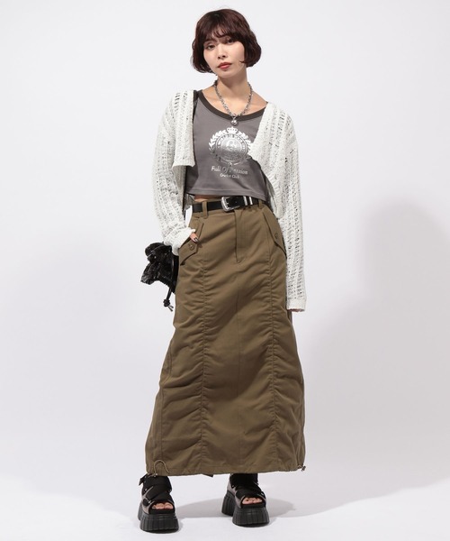 PAGEBOY（ページボーイ）の「スパンコールメッシュカーディガン（カーディガン/ボレロ・レディース・ブラック/ホワイト/ライム・FREE）」の8枚目の写真