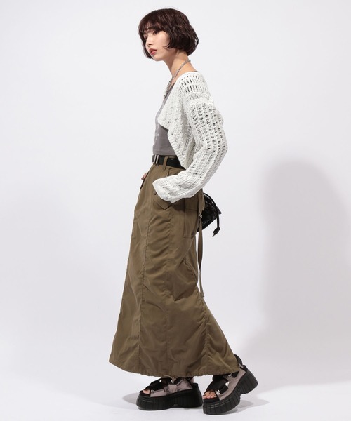 PAGEBOY（ページボーイ）の「スパンコールメッシュカーディガン（カーディガン/ボレロ・レディース・ブラック/ホワイト/ライム・FREE）」の9枚目の写真