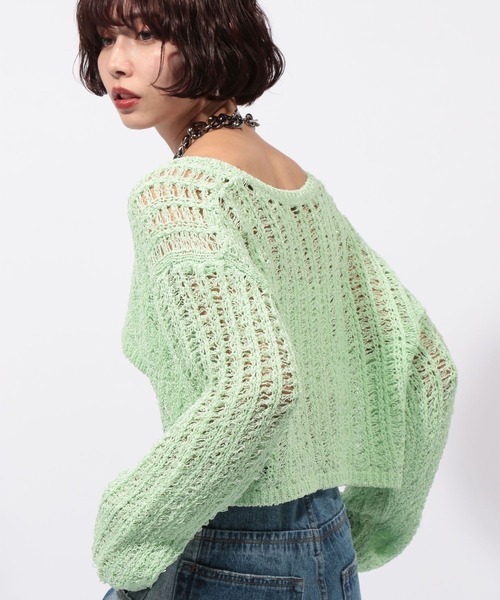 PAGEBOY（ページボーイ）の「スパンコールメッシュカーディガン（カーディガン/ボレロ・レディース・ブラック/ホワイト/ライム・FREE）」の17枚目の写真