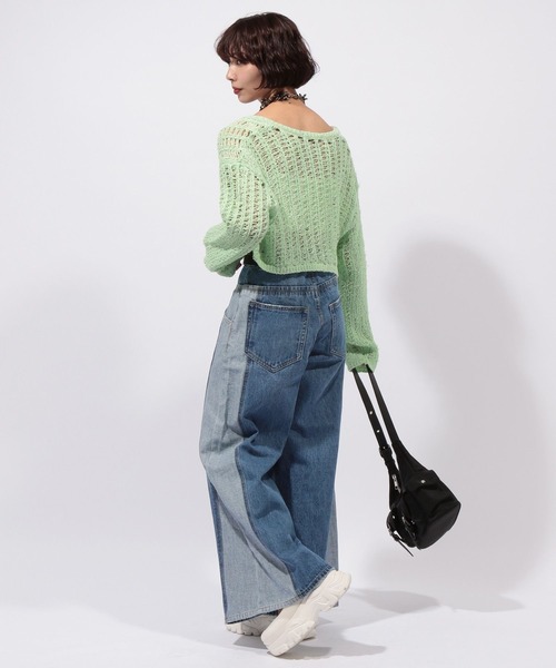 PAGEBOY（ページボーイ）の「スパンコールメッシュカーディガン（カーディガン/ボレロ・レディース・ブラック/ホワイト/ライム・FREE）」の20枚目の写真