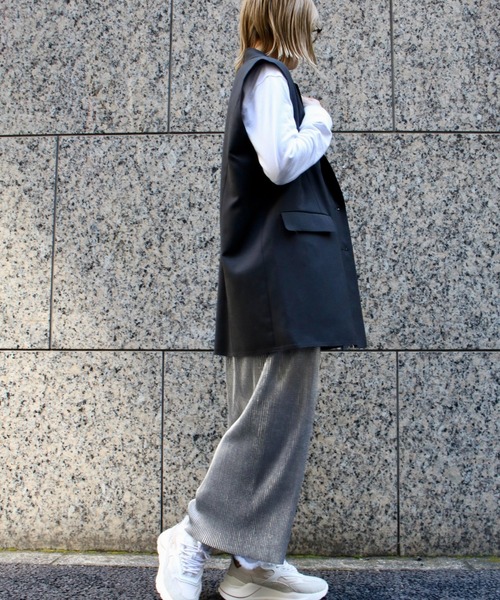 HERENCIA（ヘレンチア）の「【HERENCIA】テイラードダブルジレ（ベスト・レディース・ブラック/ベージュ・FREE）」の7枚目の写真