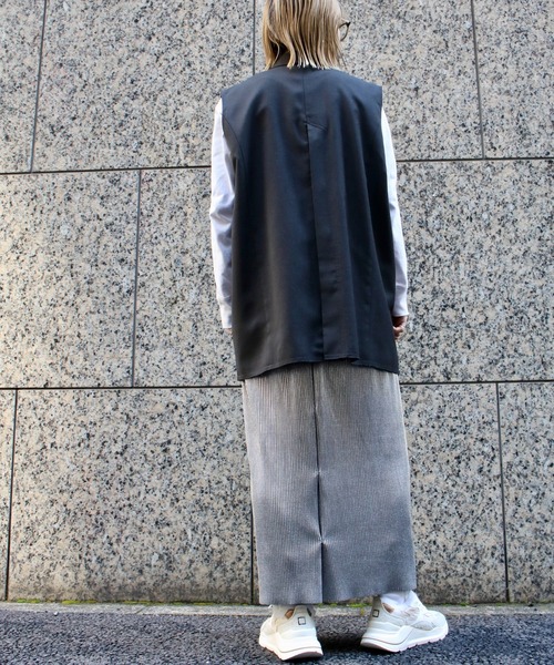 HERENCIA（ヘレンチア）の「【HERENCIA】テイラードダブルジレ（ベスト・レディース・ブラック/ベージュ・FREE）」の8枚目の写真