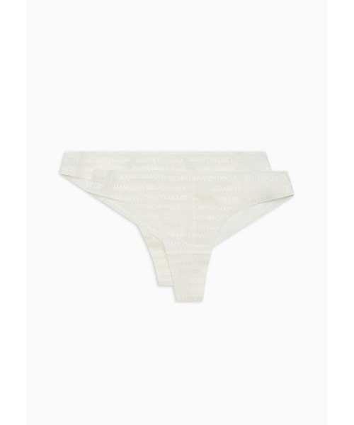 【セール】【エンポリオ アルマーニ】ASV ブラジリアンショーツ2枚セット 再生メッシュボンディング素材 オールオーバーレタリング（ショーツ）｜EMPORIO ARMANI（エンポリオアルマーニ）