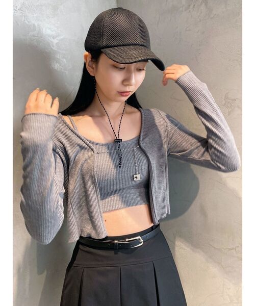 EMODA（エモダ）の「MESH STRAP CAP（キャップ・レディース・グレー/ブラック・FREE）」の9枚目の写真