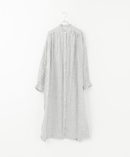 JOURNAL STANDARD(ジャーナルスタンダード)の「ゼフィールリネンギャザーワンピース(ワンピース・レディース・ブラック/ブラック系その他/レッド・FREE)」の1枚目の写真
