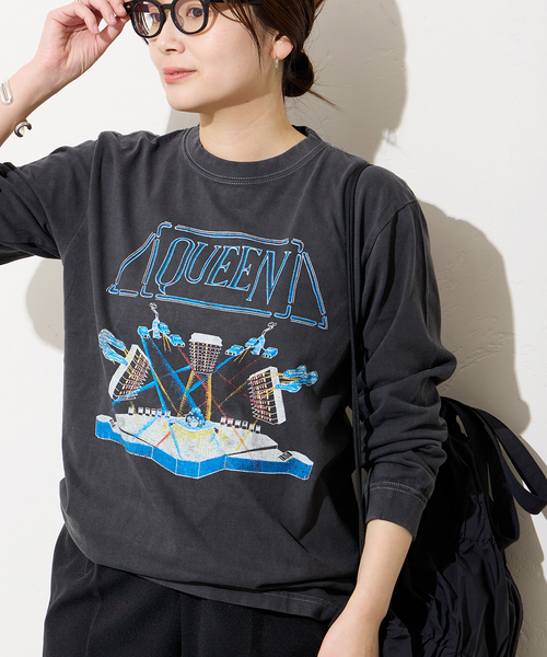 JOURNAL STANDARD（ジャーナルスタンダード）の「ROCK ロングスリーブTシャツ（Tシャツ/カットソー・レディース・ブラック系その他/ブラック/ホワイト系その他・FREE）」の3枚目の写真