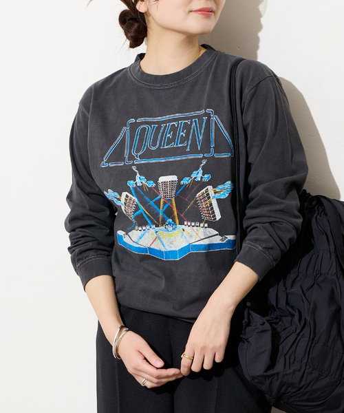 JOURNAL STANDARD（ジャーナルスタンダード）の「ROCK ロングスリーブTシャツ（Tシャツ/カットソー・レディース・ブラック系その他/ブラック/ホワイト系その他・FREE）」の9枚目の写真