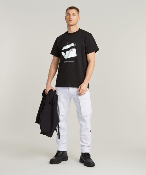 G-STAR（ジースター）の「WATER BURGER LOOSE T-SHIRT/ルーズグラフィックプリントロゴT（Tシャツ/カットソー・メンズ・ホワイト/ダークブラック・X-LARGE/SMALL/MEDIUM/LARGE/X-SMALL）」の11枚目の写真