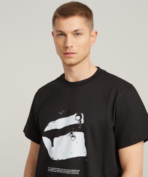 G-STAR（ジースター）の「WATER BURGER LOOSE T-SHIRT/ルーズグラフィックプリントロゴT（Tシャツ/カットソー・メンズ・ホワイト/ダークブラック・X-LARGE/SMALL/MEDIUM/LARGE/X-SMALL）」の9枚目の写真