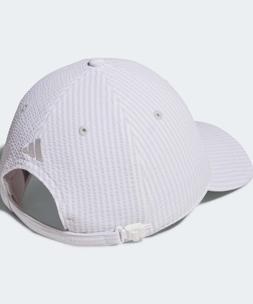 adidas(アディダス)の「シアサッカー キャップ【adidas Golf/アディダスゴルフ】(キャップ・レディース・ホワイト×グレー/スカイブルー・MEDIUM)」の3枚目の写真