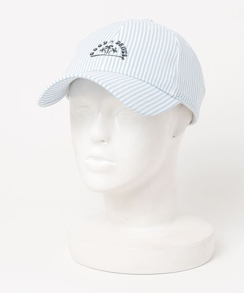 adidas(アディダス)の「シアサッカー キャップ【adidas Golf/アディダスゴルフ】(キャップ・レディース・ホワイト×グレー/スカイブルー・MEDIUM)」の11枚目の写真