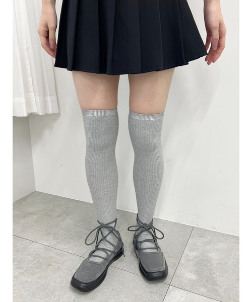 PHILLY(フィリー)の「【PHILLY】リブニーハイソックス(ソックス/靴下・レディース・グレー/ベージュ/ホワイト・FREE)」の9枚目の写真