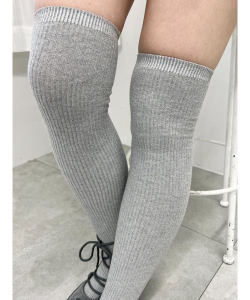 PHILLY(フィリー)の「【PHILLY】リブニーハイソックス(ソックス/靴下・レディース・グレー/ベージュ/ホワイト・FREE)」の8枚目の写真