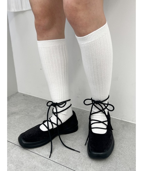 PHILLY(フィリー)の「【PHILLY】リブニーハイソックス(ソックス/靴下・レディース・グレー/ベージュ/ホワイト・FREE)」の11枚目の写真