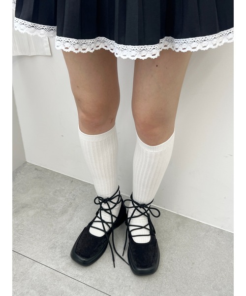 PHILLY(フィリー)の「【PHILLY】リブニーハイソックス(ソックス/靴下・レディース・グレー/ベージュ/ホワイト・FREE)」の12枚目の写真