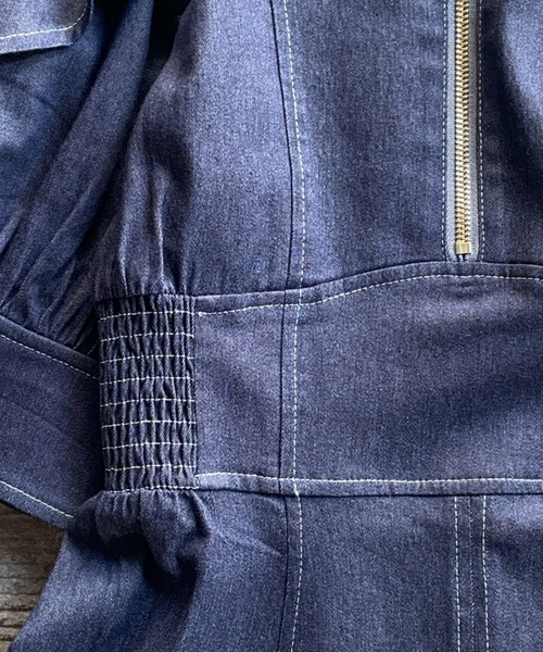 TORTE（トルテ）の「フロントジップシャツワンピース（ワンピース・レディース・ライトブルー/ホワイト系その他/ダークブルー/ブラック/チャコールグレー・FREE）」の8枚目の写真