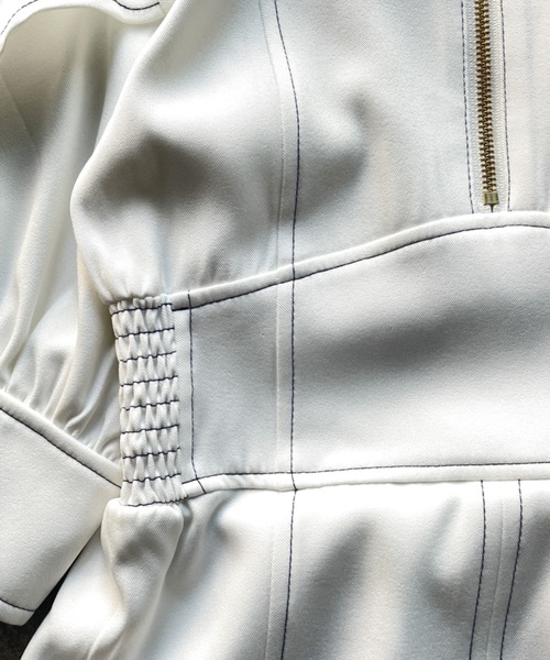 TORTE（トルテ）の「フロントジップシャツワンピース（ワンピース・レディース・ライトブルー/ホワイト系その他/ダークブルー/ブラック/チャコールグレー・FREE）」の11枚目の写真