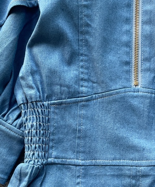 TORTE（トルテ）の「フロントジップシャツワンピース（ワンピース・レディース・ライトブルー/ホワイト系その他/ダークブルー/ブラック/チャコールグレー・FREE）」の15枚目の写真