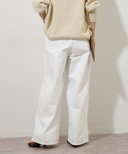 JOURNAL STANDARD relume（ジャーナルスタンダード　レリューム）の「《追加2》タックデニムワイドレッグ（デニムパンツ・レディース・ホワイト/ブルー系その他・38/36）」の11枚目の写真