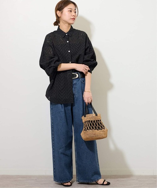 JOURNAL STANDARD relume（ジャーナルスタンダード　レリューム）の「《追加2》タックデニムワイドレッグ（デニムパンツ・レディース・ホワイト/ブルー系その他・38/36）」の12枚目の写真