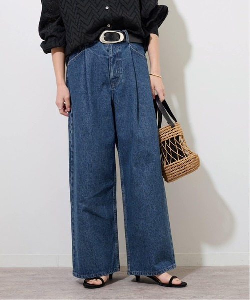 JOURNAL STANDARD relume（ジャーナルスタンダード　レリューム）の「《追加2》タックデニムワイドレッグ（デニムパンツ・レディース・ホワイト/ブルー系その他・38/36）」の15枚目の写真