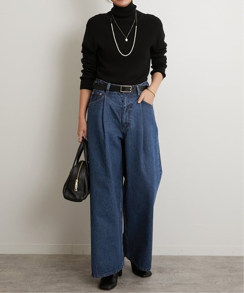 JOURNAL STANDARD relume（ジャーナルスタンダード　レリューム）の「《追加2》タックデニムワイドレッグ（デニムパンツ・レディース・ホワイト/ブルー系その他・38/36）」の19枚目の写真