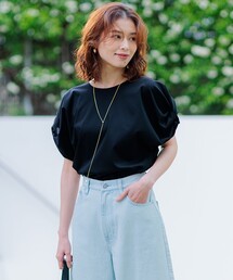 【GLOW8月号掲載/洗える】スムースデザイン ツイスト カットソー