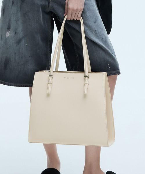 CHARLES ＆ KEITH トートバッグ クラシックダブルハンドル