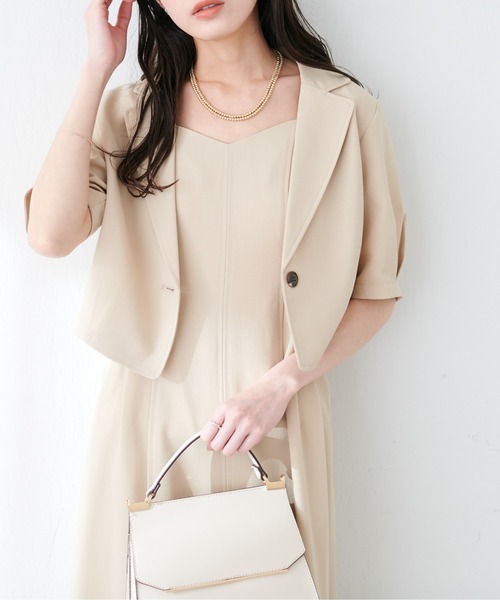 natural couture(ナチュラルクチュール)の「【WEB限定】ショートジャケット×ジャンスカSET(ワンピース・レディース・ブラック/サックスブルー/ライトベージュ/レッド系その他・LARGE/MEDIUM)」の21枚目の写真