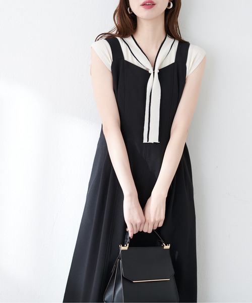 natural couture(ナチュラルクチュール)の「【WEB限定】ショートジャケット×ジャンスカSET(ワンピース・レディース・ブラック/サックスブルー/ライトベージュ/レッド系その他・LARGE/MEDIUM)」の12枚目の写真