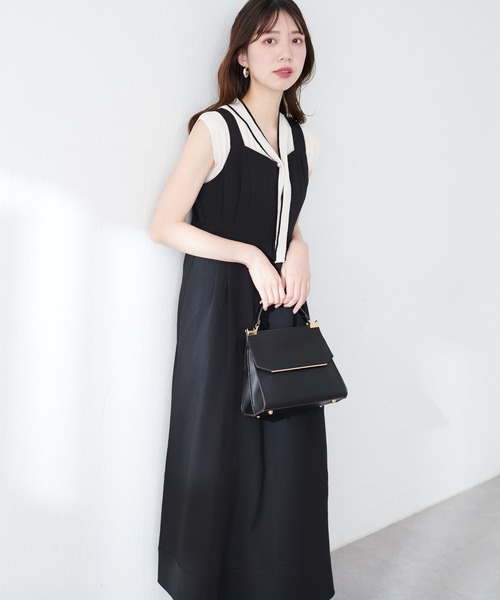 natural couture(ナチュラルクチュール)の「【WEB限定】ショートジャケット×ジャンスカSET(ワンピース・レディース・ブラック/サックスブルー/ライトベージュ/レッド系その他・LARGE/MEDIUM)」の11枚目の写真