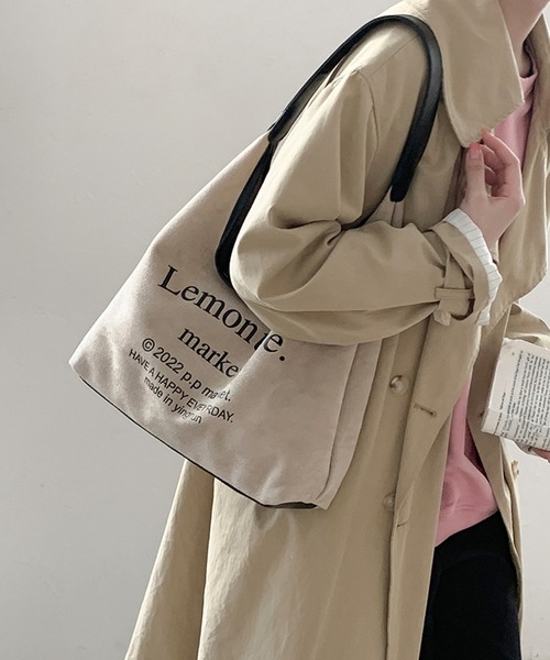 aimoha(アイモハ)の「英字ショルダーバッグ(ショルダーバッグ・レディース・ブラック/チョコ/ホワイト/ベージュ・FREE)」の2枚目の写真